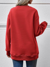 Load image into Gallery viewer, Round Neck Graphic Long Sleeve Sweatshirt