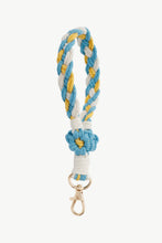 Load image into Gallery viewer, Floral Braided Wristlet Key Chain