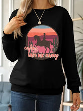 Load image into Gallery viewer, COWBOY TAKE ME AWAY Round Neck Long Sleeve Sweatshirt