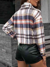 Load image into Gallery viewer, Plaid Collared Neck Button Down Jacket