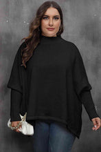 Load image into Gallery viewer, Mock Neck Raglan Sleeve Slit Sweater