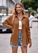 Load image into Gallery viewer, Textured Dropped Shoulder Longline Shirt
