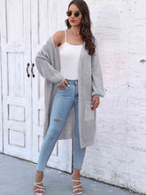 Load image into Gallery viewer, Open Front Longline Cardigan with Pockets
