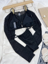 Load image into Gallery viewer, Glitter Three-Piece Swim Set