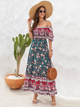Load image into Gallery viewer, Floral Flounce Sleeve Midi Dress
