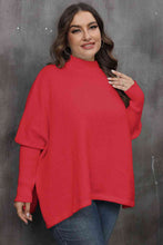 Load image into Gallery viewer, Mock Neck Raglan Sleeve Slit Sweater