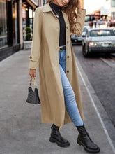 Load image into Gallery viewer, Collared Neck Button Front Trench Coat