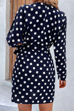 Load image into Gallery viewer, Polka Dot Tied Surplice Wrap Dress