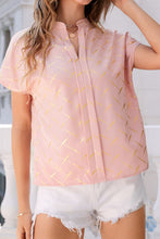 Load image into Gallery viewer, Printed Notched Short Sleeve Blouse