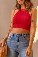 Load image into Gallery viewer, Cropped Grecian Neck Ribbed Top