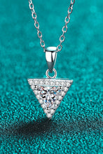 Load image into Gallery viewer, 925 Sterling Silver Triangle Moissanite Pendant Necklace