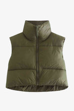 Load image into Gallery viewer, Zip-Up Drawstring Puffer Vest
