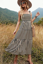 Load image into Gallery viewer, Striped Smocked Tiered Cami Dress