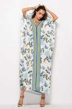 Load image into Gallery viewer, Floral V-Neck Dolman Sleeve Dress