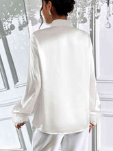 Load image into Gallery viewer, Tie Neck Long Sleeve Shirt