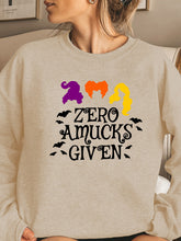 Load image into Gallery viewer, Full Size Round Neck Long Sleeve ZERO AMUCKS GIVEN Graphic Sweatshirt