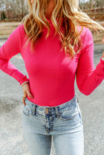 Load image into Gallery viewer, High Neck Long Sleeve Ribbed Top