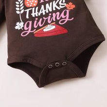 Load image into Gallery viewer, Baby Girl MY 1ST THANKS GIVING Graphic Bodysuit and Pants Set