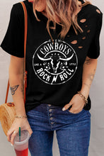 Load image into Gallery viewer, Graphic Round Neck Cutout Tee