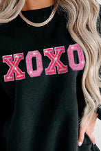 Load image into Gallery viewer, XOXO Round Neck Long Sleeve Sweatshirt
