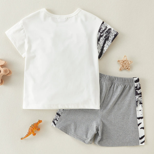 Baby Boy Tiger Graphic Tee and Shorts Set