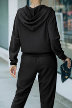 Load image into Gallery viewer, Zip-Up Long Sleeve Top and Pants Set