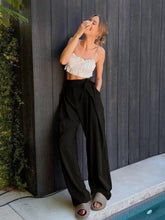 Load image into Gallery viewer, Tied High Waist Wide Leg Pants
