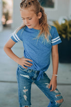 Load image into Gallery viewer, Girls Striped Tie Front T-Shirt
