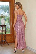 Load image into Gallery viewer, Sequin Slit Spaghetti Strap Dress