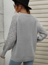 Load image into Gallery viewer, Rib-Knit Plunge Raglan Sleeve Cardigan
