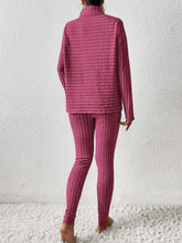 Load image into Gallery viewer, Ribbed Turtleneck Top and Pants Set