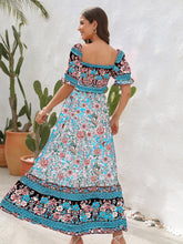 Load image into Gallery viewer, Floral Flounce Sleeve Midi Dress