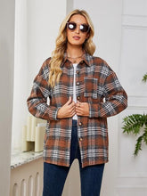 Load image into Gallery viewer, Plaid Collared Shirt Jacket