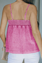 Load image into Gallery viewer, Smocked Adjustable Strap Denim Cami Top