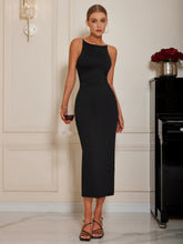 Load image into Gallery viewer, Round Neck Sleeveless Wrap Dress
