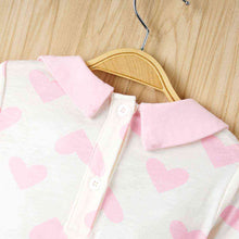 Load image into Gallery viewer, Baby Girl Heart Print Ruffle Hem Dress