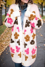 Load image into Gallery viewer, Flower Pattern Button Up Cardigan with Pockets
