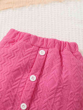 Load image into Gallery viewer, Baby Girl Dinosaur Top and Buttoned Skirt Set