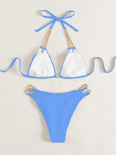 Load image into Gallery viewer, Chain Detail Halter Neck Bikini Set
