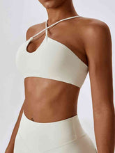 Load image into Gallery viewer, Cropped Halter Neck Sports Bra