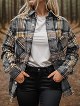 Load image into Gallery viewer, Plaid Snap Down Long Sleeve Shacket