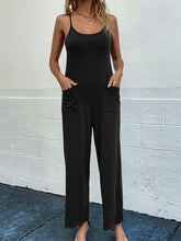 Load image into Gallery viewer, Pocketed Spaghetti Strap Wide Leg Jumpsuit