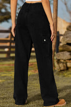 Load image into Gallery viewer, Loose Fit Drawstring Jeans with Pocket