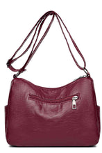 Load image into Gallery viewer, Multi-Pocket PU Leather Crossbody Bag