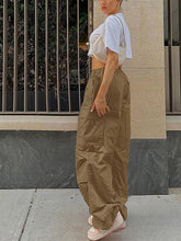 Load image into Gallery viewer, Drawstring Waist Cargo Pants