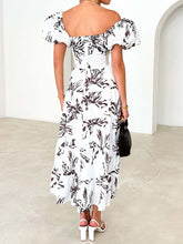 Load image into Gallery viewer, Twisted Printed Puff Sleeve Dress