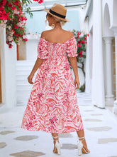 Load image into Gallery viewer, Floral Smocked Flounce Sleeve Midi Dress
