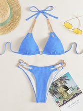 Load image into Gallery viewer, Chain Detail Halter Neck Bikini Set