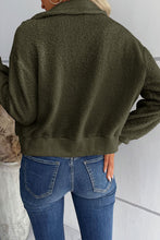 Load image into Gallery viewer, Zip-Up Sherpa Collared Neck Jacket with Pockets