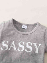 Load image into Gallery viewer, Baby Girl Fringe Detail SASSY Graphic T-Shirt and Floral Print Shorts Set